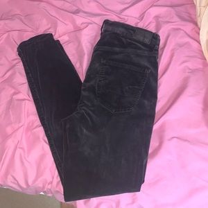 Black corduroy AE jeans